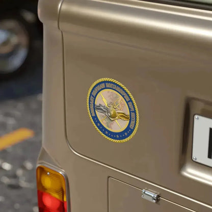 Center for Information Warfare Training (U.S. Navy) REVERSE PRINT Transparent Die-Cut STICKER - The Sticker Space