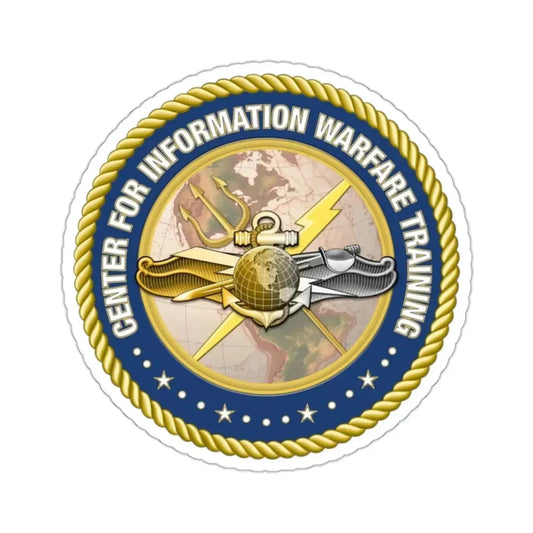 Center for Information Warfare Training (U.S. Navy) STICKER Vinyl Kiss-Cut Decal 2 Inch White - The Sticker Space