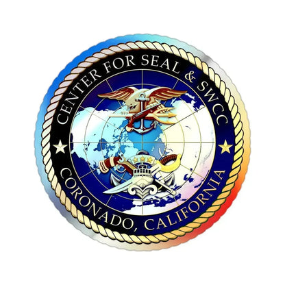 Center for SEAL and SWCC (U.S. Navy) Holographic STICKER Die-Cut Vinyl Decal 2 Inch Holographic - The Sticker Space