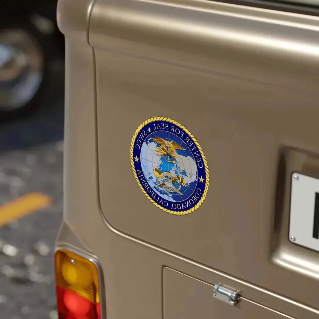 Center for SEAL and SWCC (U.S. Navy) REVERSE PRINT Transparent Die-Cut STICKER - The Sticker Space