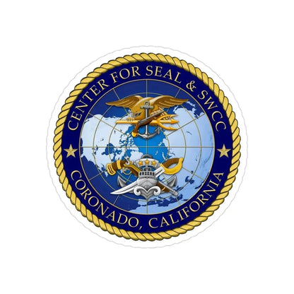 Center for SEAL and SWCC (U.S. Navy) Transparent STICKER Die-Cut Vinyl Decal 3 Inch Transparent - The Sticker Space
