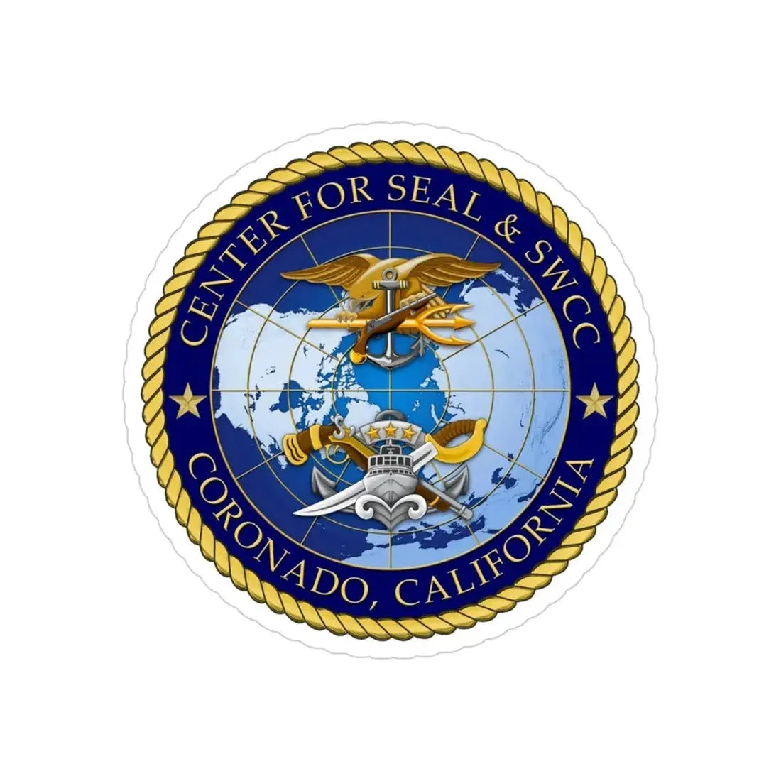 Center for SEAL and SWCC (U.S. Navy) Transparent STICKER Die-Cut Vinyl Decal - The Sticker Space