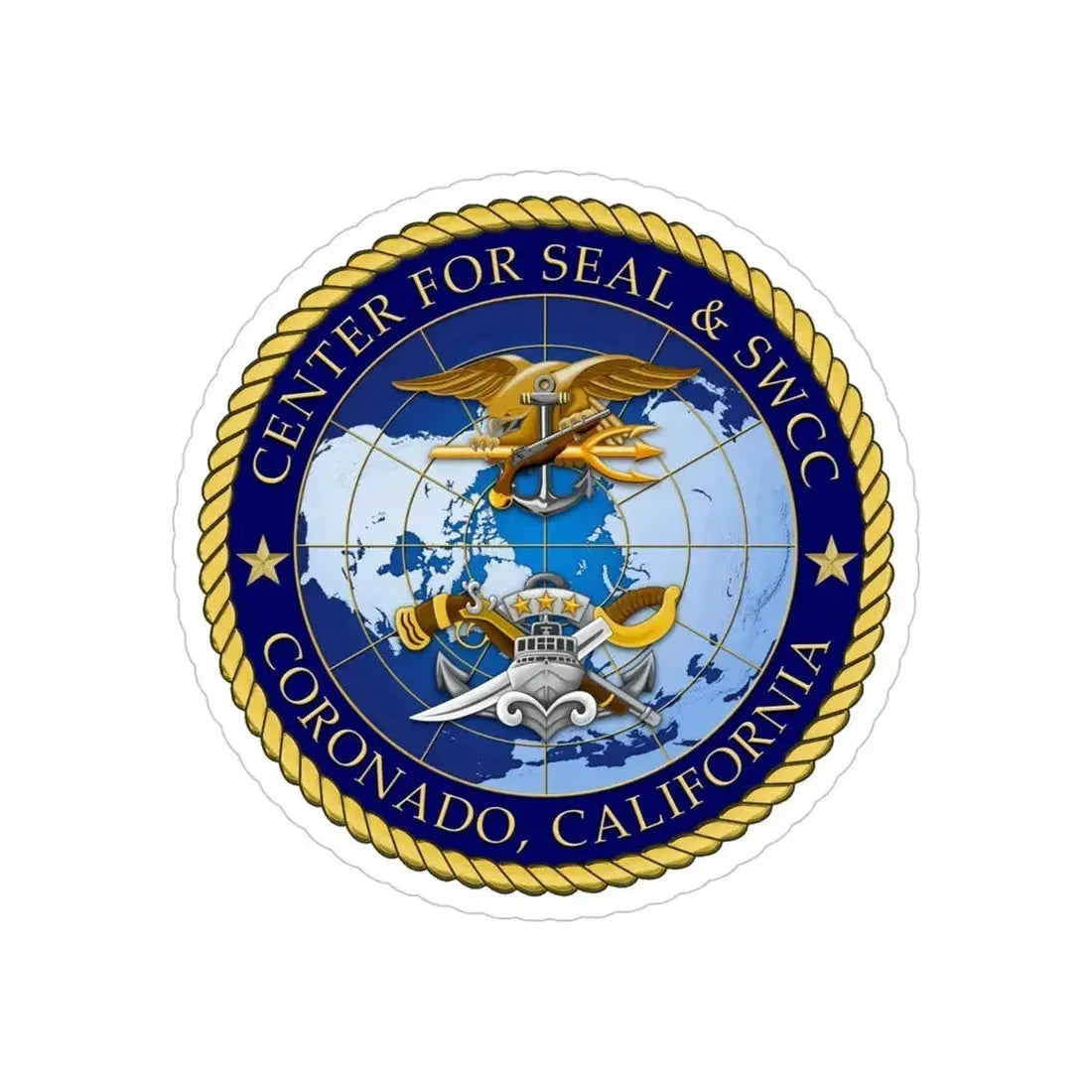 Center for SEAL and SWCC (U.S. Navy) Transparent STICKER Die-Cut Vinyl Decal - The Sticker Space