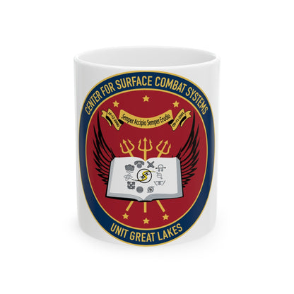 Center For Service Combat Systems Unit Great Lakes (U.S. Navy) White Coffee Mug-11oz-The Sticker Space