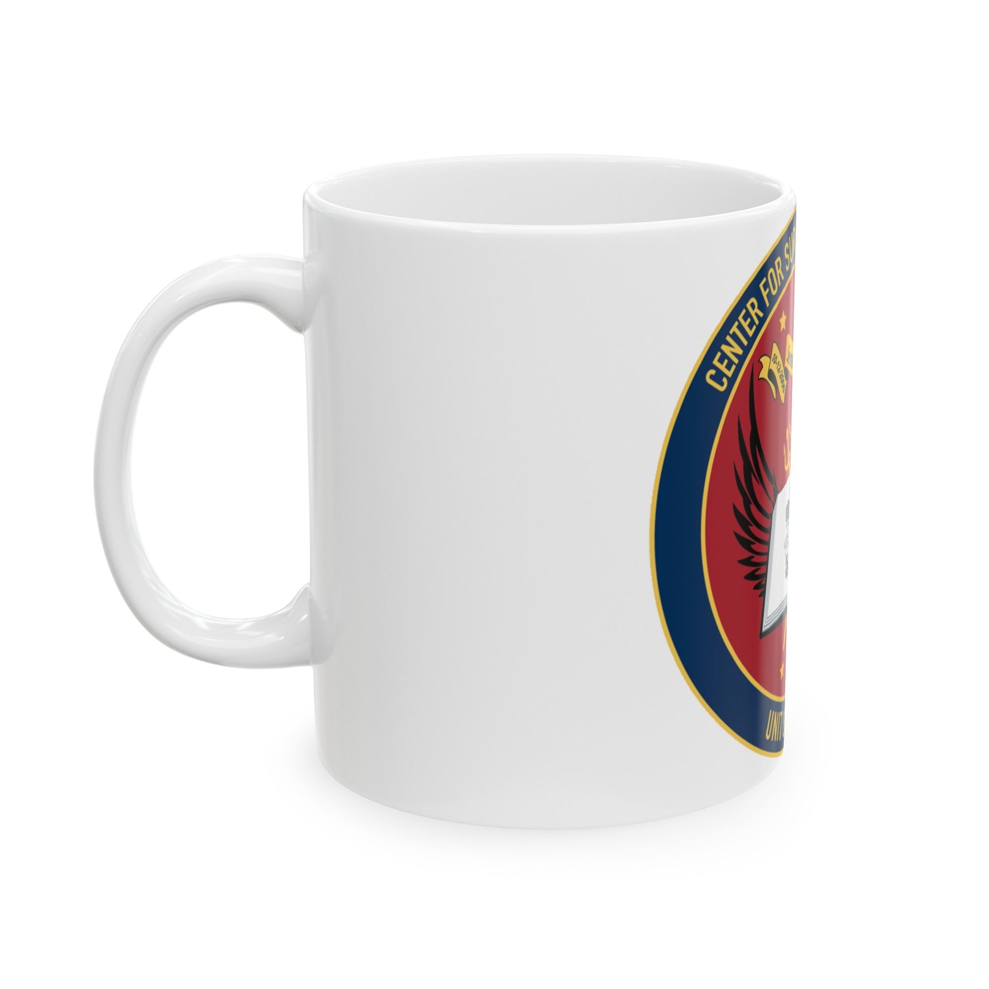 Center For Service Combat Systems Unit Great Lakes (U.S. Navy) White Coffee Mug-The Sticker Space