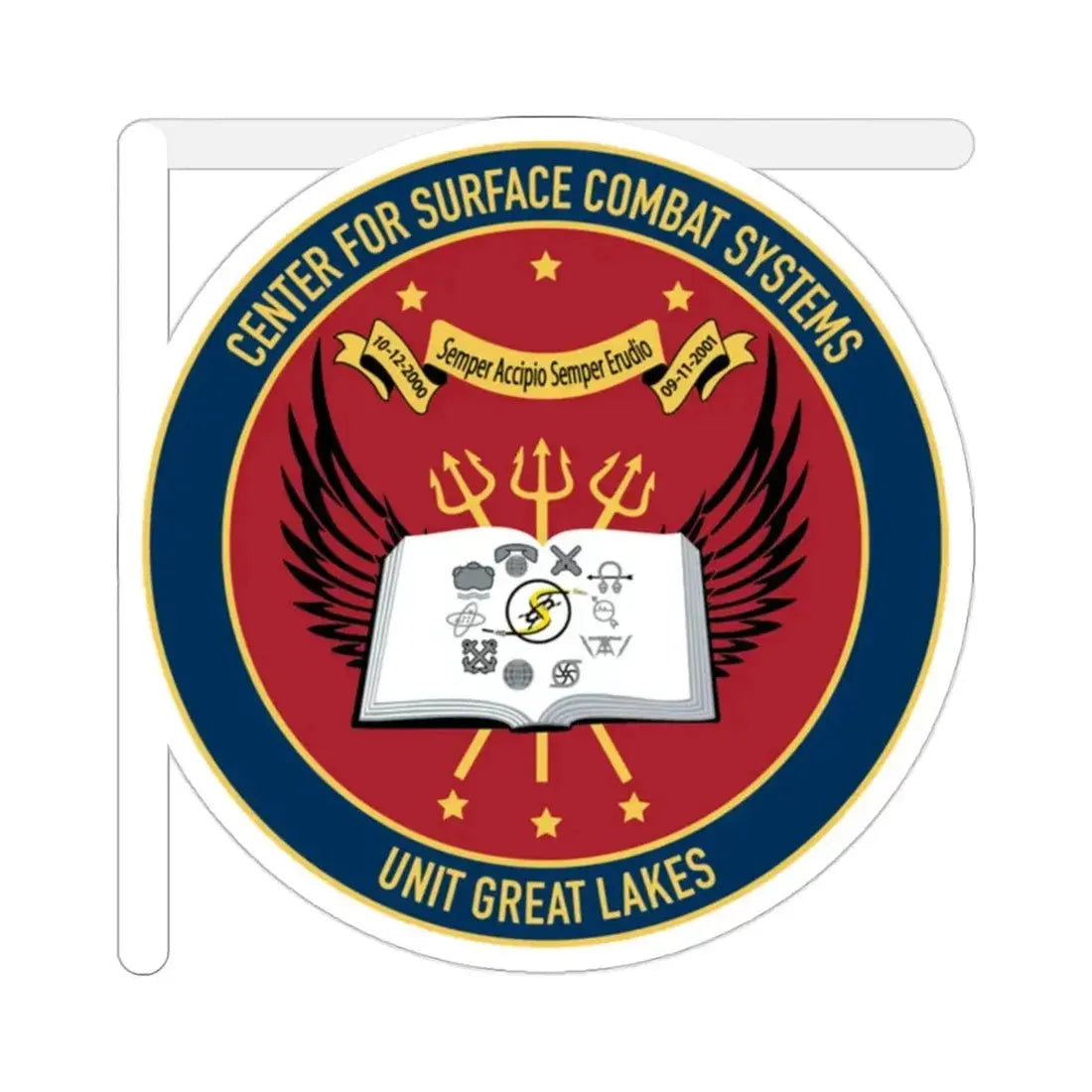 Center For Service Combat Systems Unit Great Lakes (U.S. Navy) STICKER Vinyl Die-Cut Decal - The Sticker Space