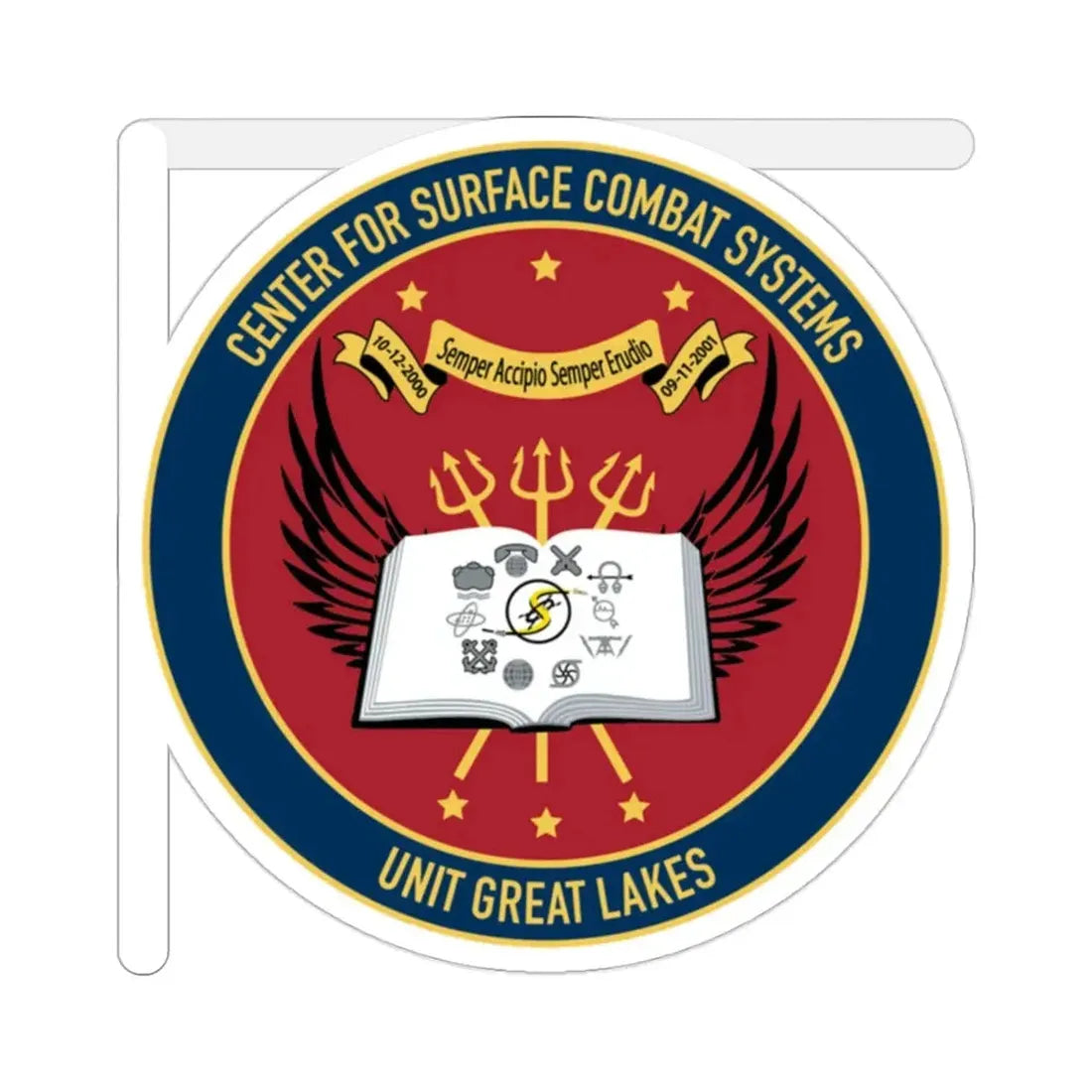 Center For Service Combat Systems Unit Great Lakes (U.S. Navy) STICKER Vinyl Die-Cut Decal - The Sticker Space