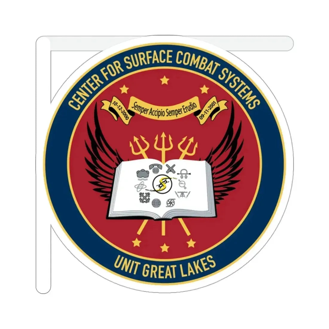 Center For Service Combat Systems Unit Great Lakes (U.S. Navy) STICKER Vinyl Die-Cut Decal - The Sticker Space