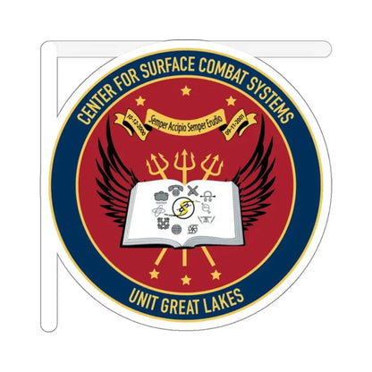 Center For Service Combat Systems Unit Great Lakes (U.S. Navy) STICKER Vinyl Kiss-Cut Decal 4 Inch White - The Sticker Space