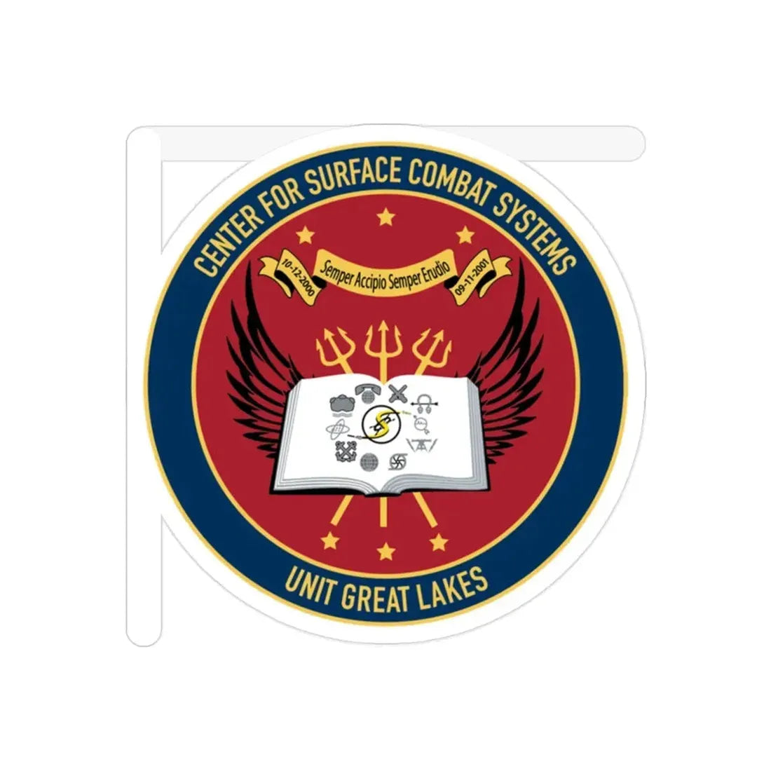 Center For Service Combat Systems Unit Great Lakes (U.S. Navy) Transparent STICKER Die-Cut Vinyl Decal 2 Inch Transparent - The Sticker Space