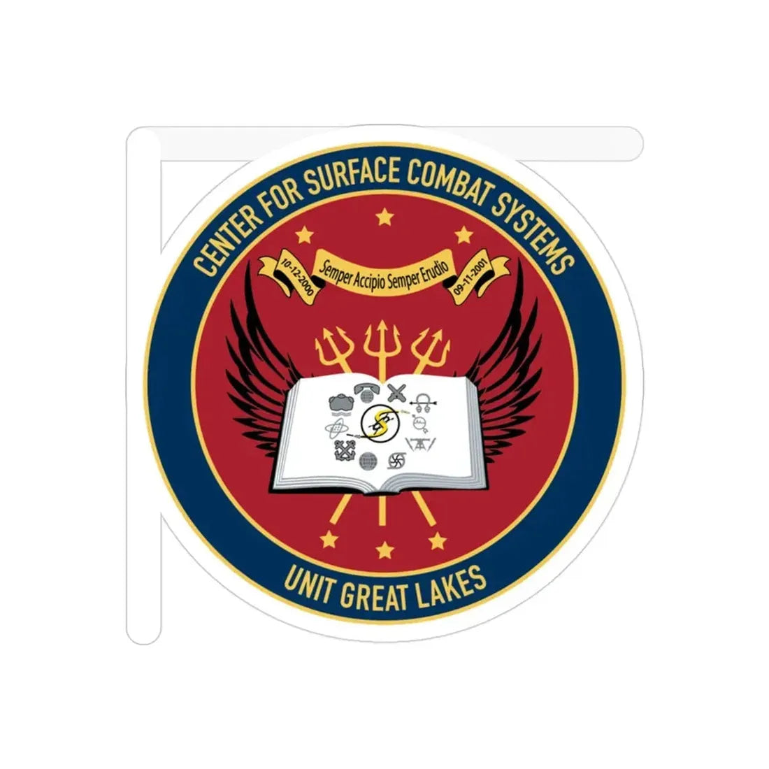 Center For Service Combat Systems Unit Great Lakes (U.S. Navy) Transparent STICKER Die-Cut Vinyl Decal 3 Inch Transparent - The Sticker Space