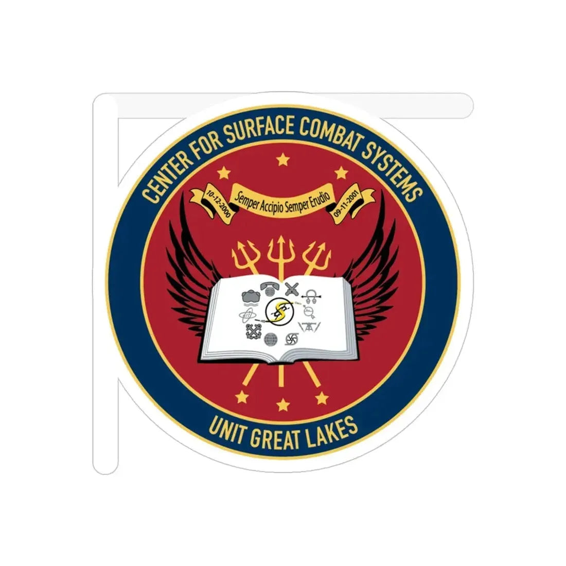 Center For Service Combat Systems Unit Great Lakes (U.S. Navy) Transparent STICKER Die-Cut Vinyl Decal 4 Inch Transparent - The Sticker Space