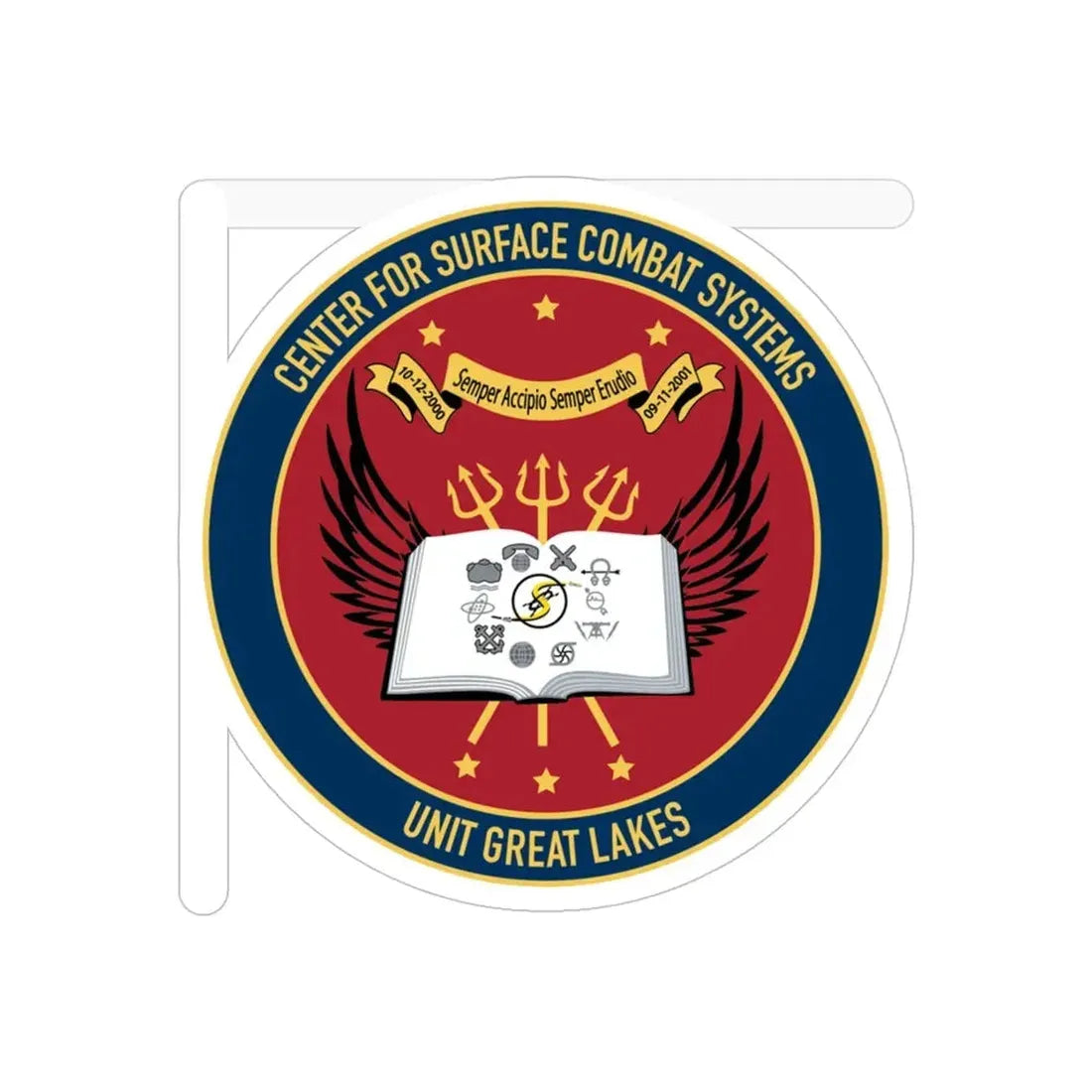 Center For Service Combat Systems Unit Great Lakes (U.S. Navy) Transparent STICKER Die-Cut Vinyl Decal 5 Inch Transparent - The Sticker Space