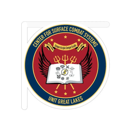 Center For Service Combat Systems Unit Great Lakes (U.S. Navy) Transparent STICKER Die-Cut Vinyl Decal 5 Inch Transparent - The Sticker Space