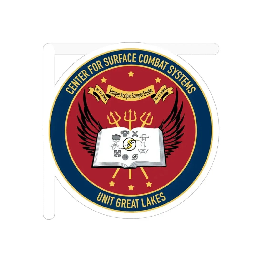Center For Service Combat Systems Unit Great Lakes (U.S. Navy) Transparent STICKER Die-Cut Vinyl Decal 6 Inch Transparent - The Sticker Space