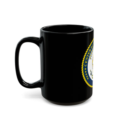 Center for Service Support Newport RI (U.S. Navy) Black Coffee Mug-The Sticker Space