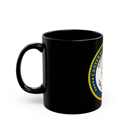 Center for Service Support Newport RI (U.S. Navy) Black Coffee Mug-The Sticker Space