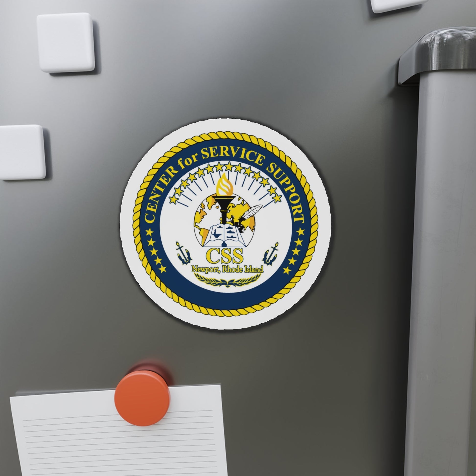 Center for Service Support Newport RI (U.S. Navy) Die-Cut Magnet-The Sticker Space