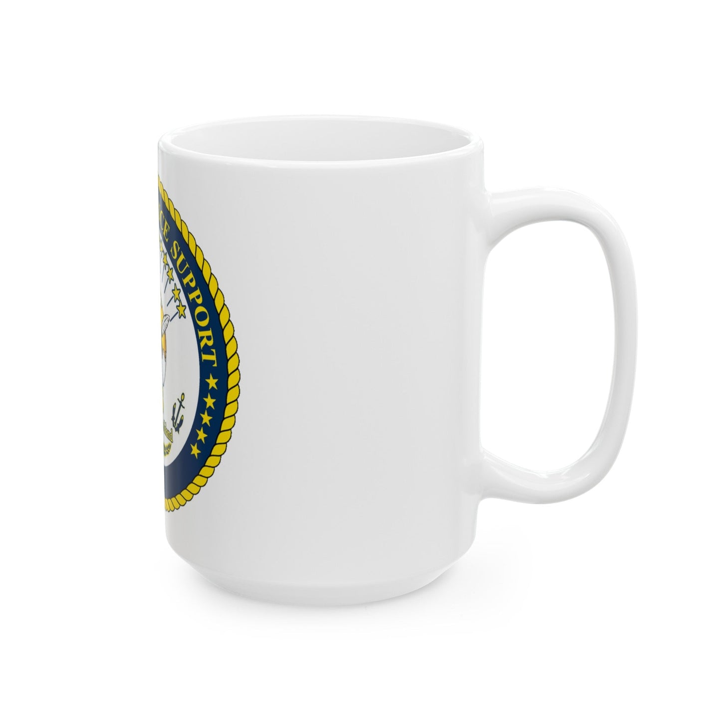 Center for Service Support Newport RI (U.S. Navy) White Coffee Mug-The Sticker Space