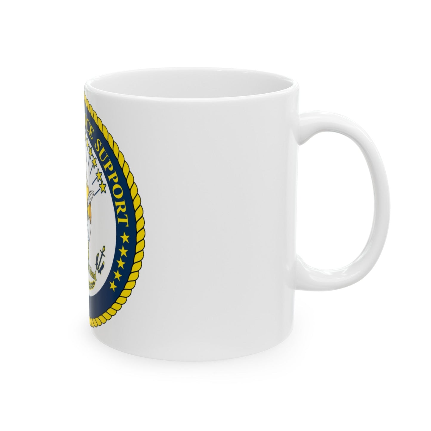 Center for Service Support Newport RI (U.S. Navy) White Coffee Mug-The Sticker Space