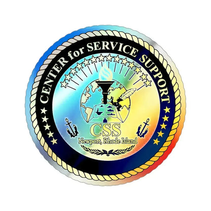 Center for Service Support Newport RI (U.S. Navy) Holographic STICKER Die-Cut Vinyl Decal - The Sticker Space