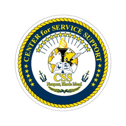 Center for Service Support Newport RI (U.S. Navy) STICKER Vinyl Die-Cut Decal 5 Inch - The Sticker Space