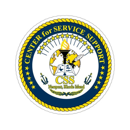 Center for Service Support Newport RI (U.S. Navy) STICKER Vinyl Die-Cut Decal 6 Inch - The Sticker Space