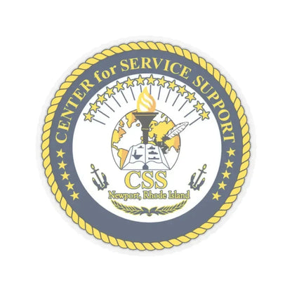 Center for Service Support Newport RI (U.S. Navy) STICKER Vinyl Kiss-Cut Decal 2 Inch Transparent - The Sticker Space