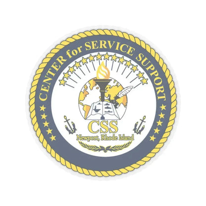 Center for Service Support Newport RI (U.S. Navy) STICKER Vinyl Kiss-Cut Decal 6 Inch Transparent - The Sticker Space
