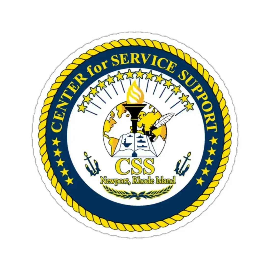 Center for Service Support Newport RI (U.S. Navy) STICKER Vinyl Kiss-Cut Decal - The Sticker Space