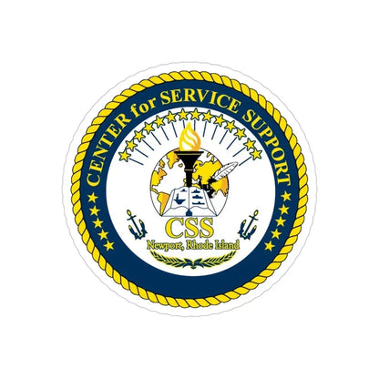 Center for Service Support Newport RI (U.S. Navy) Transparent STICKER Die-Cut Vinyl Decal 5 Inch Transparent - The Sticker Space