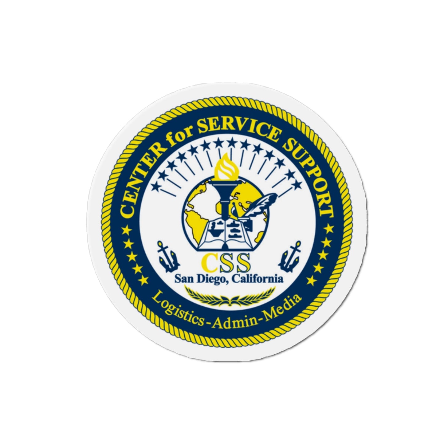 Center for Service Support San Diego CA CSS (U.S. Navy) Die-Cut Magnet-2" x 2"-The Sticker Space