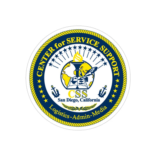 Center for Service Support San Diego CA CSS (U.S. Navy) Transparent STICKER Die-Cut Vinyl Decal-6 Inch-The Sticker Space