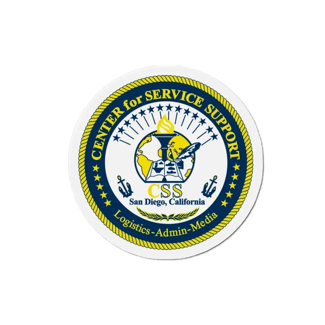 Center for Service Support San Diego CA CSS (U.S. Navy) Refrigerator Magnet 3 Inch - The Sticker Space