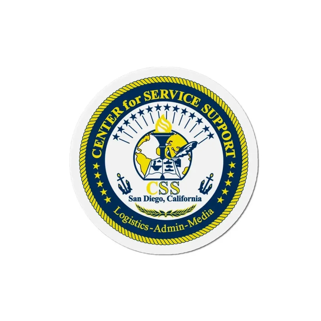 Center for Service Support San Diego CA CSS (U.S. Navy) Refrigerator Magnet 4 Inch - The Sticker Space