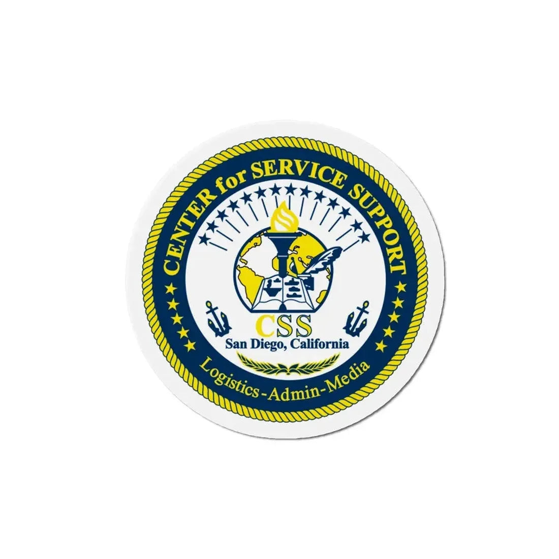 Center for Service Support San Diego CA CSS (U.S. Navy) Refrigerator Magnet 6 Inch - The Sticker Space