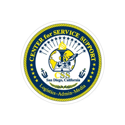 Center for Service Support San Diego CA CSS (U.S. Navy) Transparent STICKER Die-Cut Vinyl Decal 4 Inch Transparent - The Sticker Space