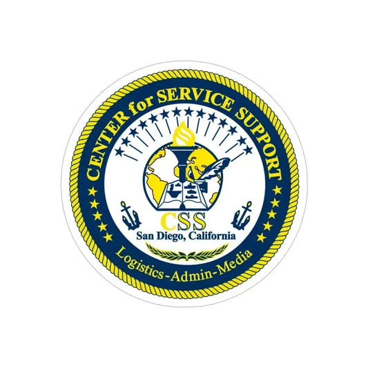Center for Service Support San Diego CA CSS (U.S. Navy) Transparent STICKER Die-Cut Vinyl Decal 6 Inch Transparent - The Sticker Space