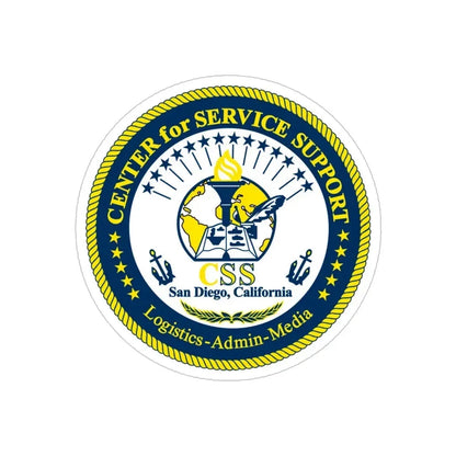 Center for Service Support San Diego CA CSS (U.S. Navy) Transparent STICKER Die-Cut Vinyl Decal 6 Inch Transparent - The Sticker Space