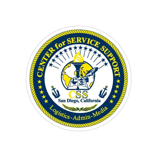Center for Service Support San Diego CA CSS (U.S. Navy) Transparent STICKER Die-Cut Vinyl Decal 6 Inch Transparent - The Sticker Space