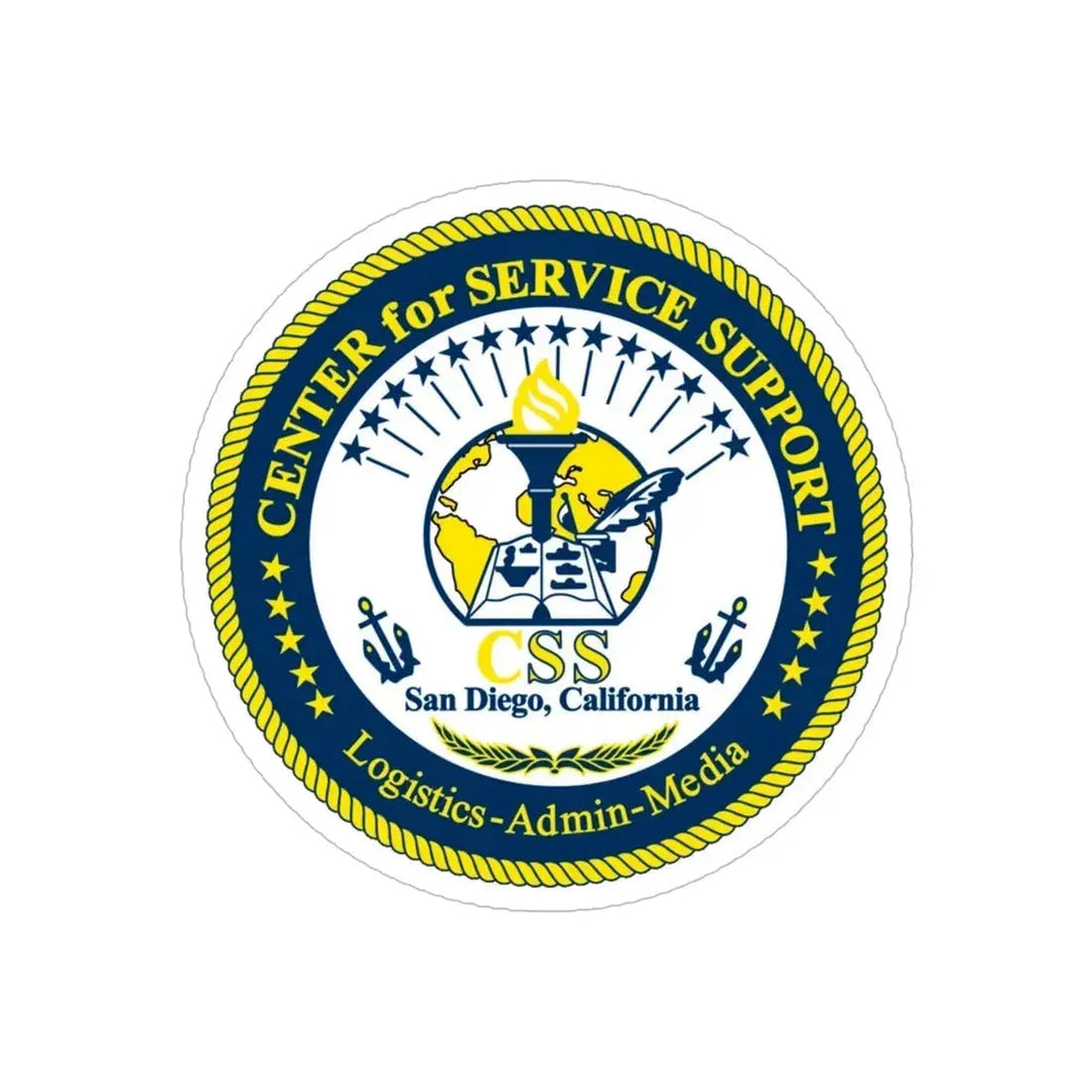 Center for Service Support San Diego CA CSS (U.S. Navy) Transparent STICKER Die-Cut Vinyl Decal - The Sticker Space