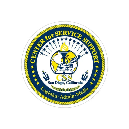 Center for Service Support San Diego CA CSS (U.S. Navy) Transparent STICKER Die-Cut Vinyl Decal - The Sticker Space