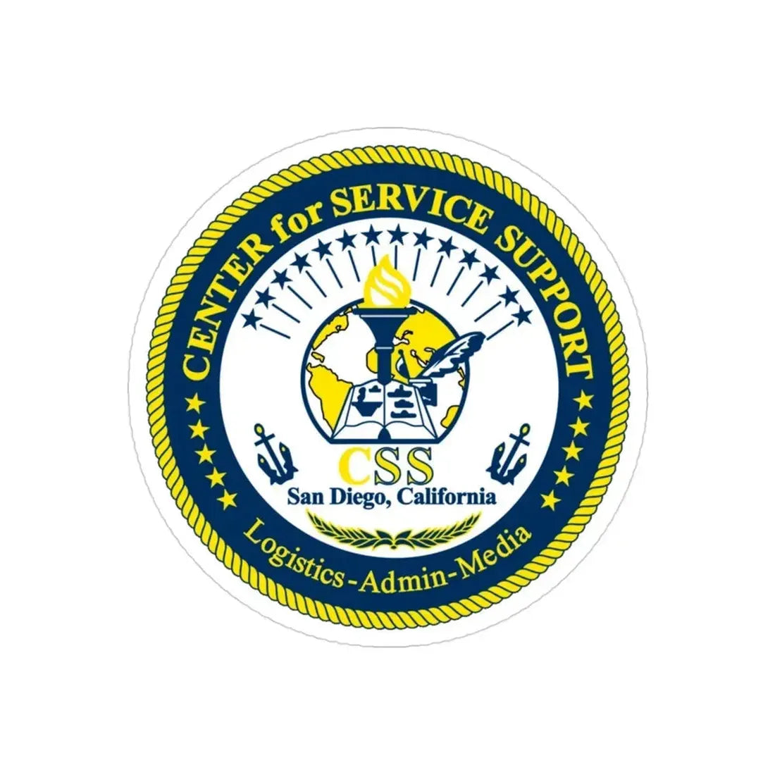 Center for Service Support San Diego CA CSS (U.S. Navy) Transparent STICKER Die-Cut Vinyl Decal - The Sticker Space