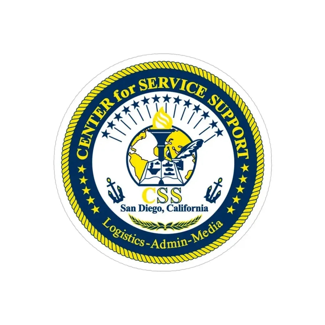 Center for Service Support San Diego CA CSS (U.S. Navy) Transparent STICKER Die-Cut Vinyl Decal - The Sticker Space