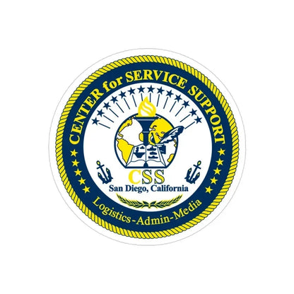Center for Service Support San Diego CA CSS (U.S. Navy) Transparent STICKER Die-Cut Vinyl Decal - The Sticker Space