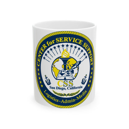 Center for Service Support San DiegoCA CSS (U.S. Navy) White Coffee Mug-11oz-The Sticker Space