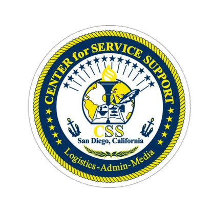 Center for Service Support San DiegoCA CSS (U.S. Navy) STICKER Vinyl Kiss-Cut Decal 2 Inch White - The Sticker Space