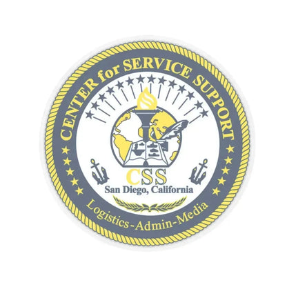 Center for Service Support San DiegoCA CSS (U.S. Navy) STICKER Vinyl Kiss-Cut Decal 6 Inch Transparent - The Sticker Space