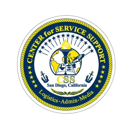 Center for Service Support San DiegoCA CSS (U.S. Navy) STICKER Vinyl Kiss-Cut Decal 6 Inch White - The Sticker Space