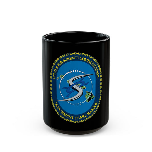 Center for Surface Combat System Det Pearl Harbor (U.S. Navy) Black Coffee Mug-15oz-The Sticker Space